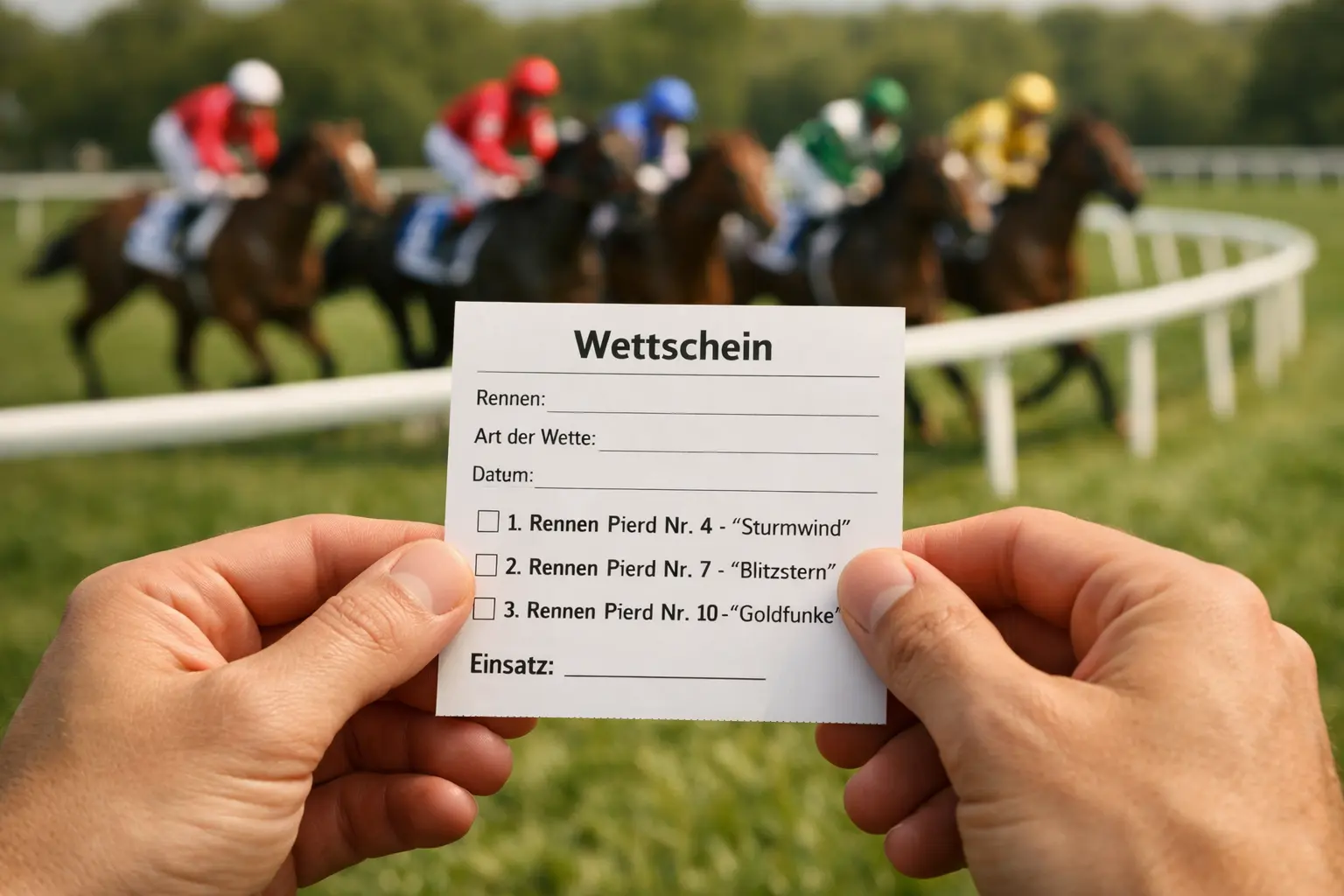 Pferdewetten Wettarten — Wettschein und Galopprennen auf der Rennbahn