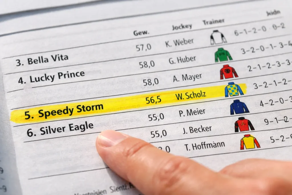 Racecard lesen – Pferderennen Daten richtig interpretieren