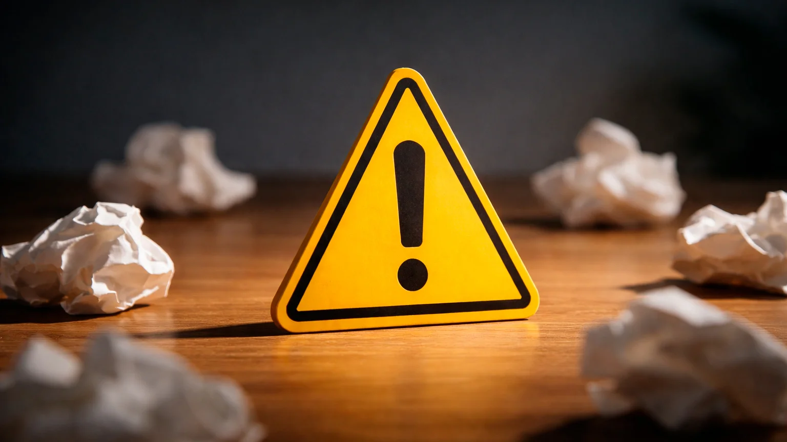 Warnschild symbolisiert typische Fehler beim Wetten