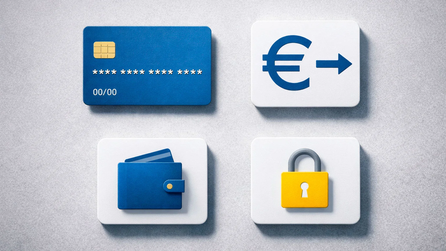 Verschiedene Zahlungsmethoden-Icons für sichere Transaktionen